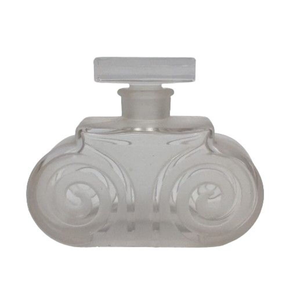 Miracle Lentheric French Art Deco Glass Perfume Bottle Empty 1930's Vanity Decor